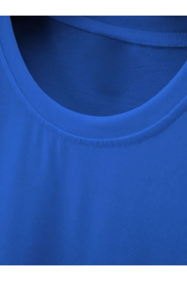 Saks Mavi Japan Destiny Baskılı Slim Fit Oval Kesim T-Shirt-alttext3