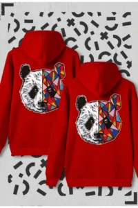 Sevgili Çift Kombini Tokyo Panda Kapüşonlu Sweatshirt 2'li Set-alttext1