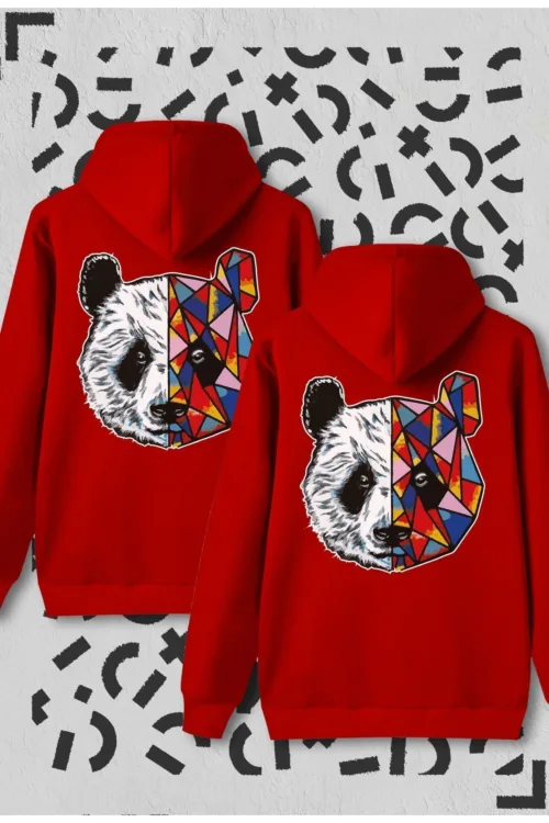 Sevgili Çift Kombini Tokyo Panda Kapüşonlu Sweatshirt 2’li Set