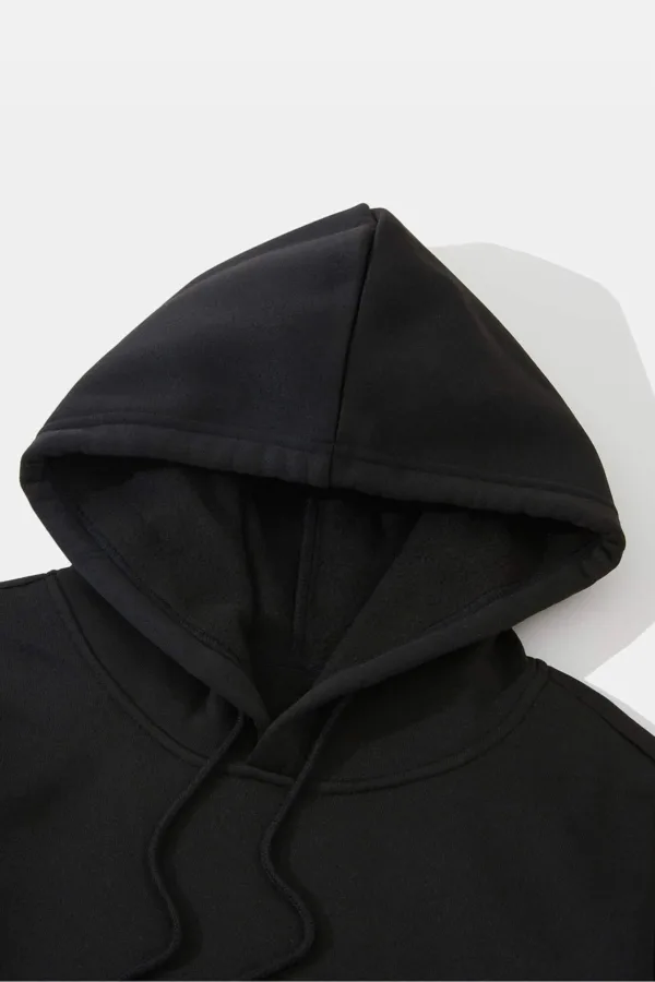 Sevgili Çift Kombinleri Manifest More Love Baskılı 2 Ürün Siyah Kapüşonlu Sweatshirt Hoodie - XL-alttext4
