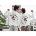 Sevgili Çift Kombinleri Unexpected 2 Ürün Beyaz Kapüşonlu Sweatshirt - XL-alttext1