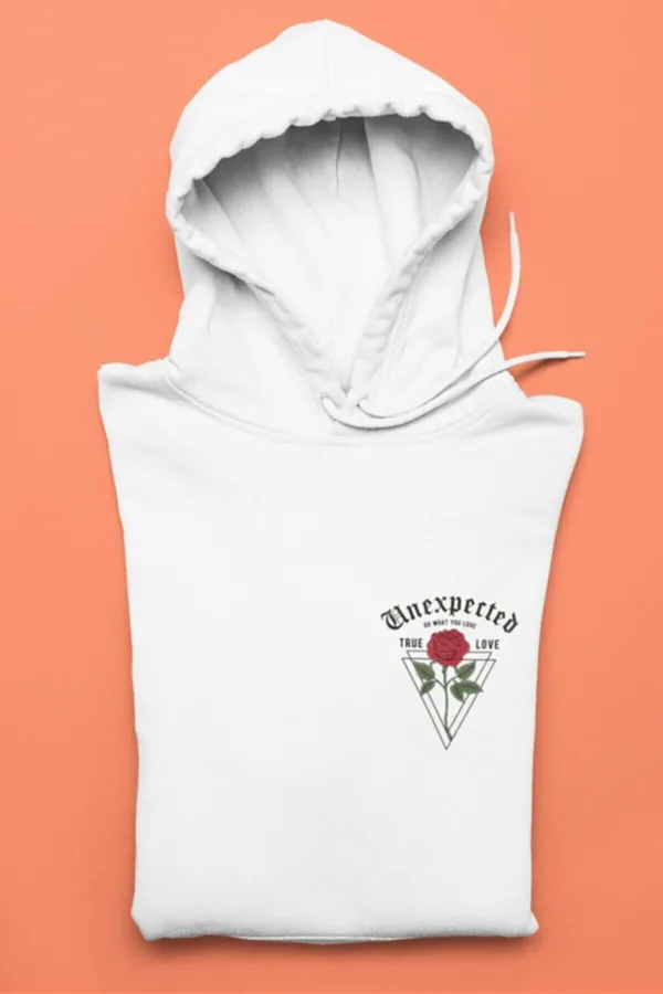 Sevgili Çift Kombinleri Unexpected 2 Ürün Beyaz Kapüşonlu Sweatshirt - XL-alttext4