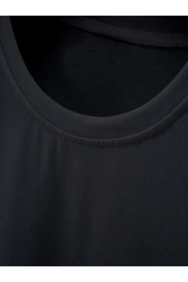 Şimşek Baskılı Slim Fit Oval Kesim T-Shirt - S-alttext3
