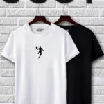 Siyah Beyaz Basketball Player Slim Fit Tshirt Ikili Set - XL-alttext1