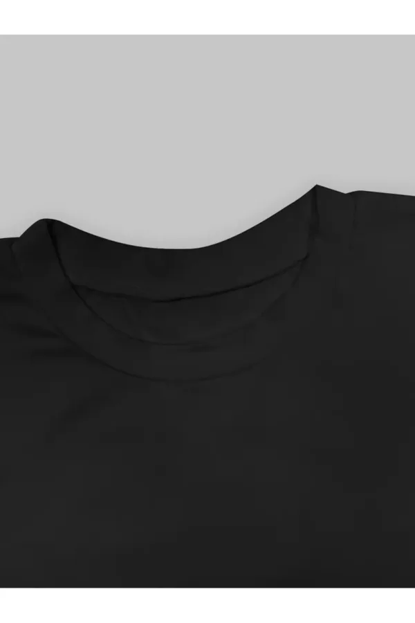Siyah Beyaz Likralı Kısa Kol Vücuda Oturan Fitted Crop T-Shirt 2'li Set - XL-alttext7
