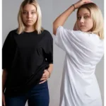 Siyah Beyaz Oversize T-shirt 2'li Paket - L-alttext1