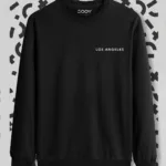 Siyah Bisiklet Yaka Los Angeles Baskılı Sweatshirt - XL-alttext1
