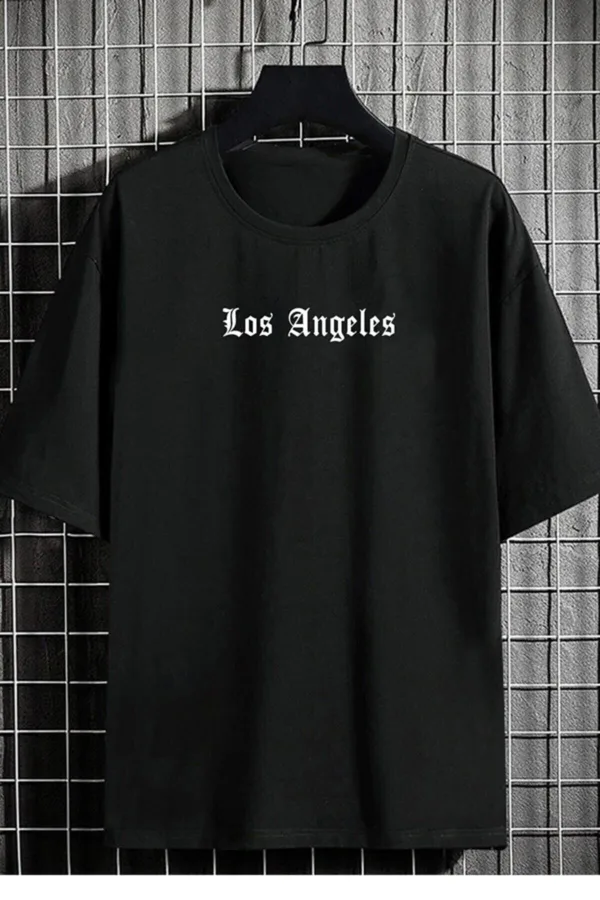 Siyah Los Angeles Baskılı Oversize Tshirt - XL-alttext2