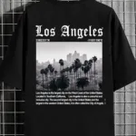 Siyah Los Angeles Baskılı Oversize Tshirt - XL-alttext1