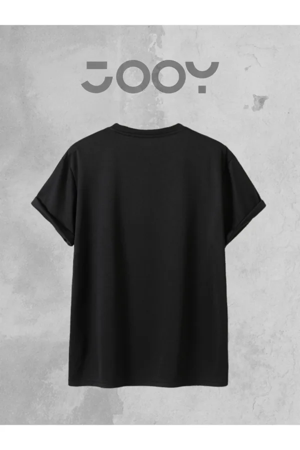 Siyah Oversize Geniş Kalıp Düz Baskısız Basic Tshirt - S-alttext3