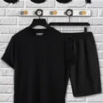 Siyah Oversize Tshirt Ve Penye Şort Takım - M-alttext1