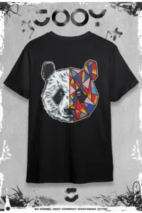 Siyah Tokyo Panda Oversize Tshirt-alttext1