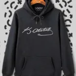 Siyah Unisex Atatürk Imza Baskılı Kapüşonlu Sweatshirt Hoodie - S-alttext1