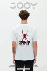 Spirit Baskılı Beyaz Oversize Tshirt-alttext1