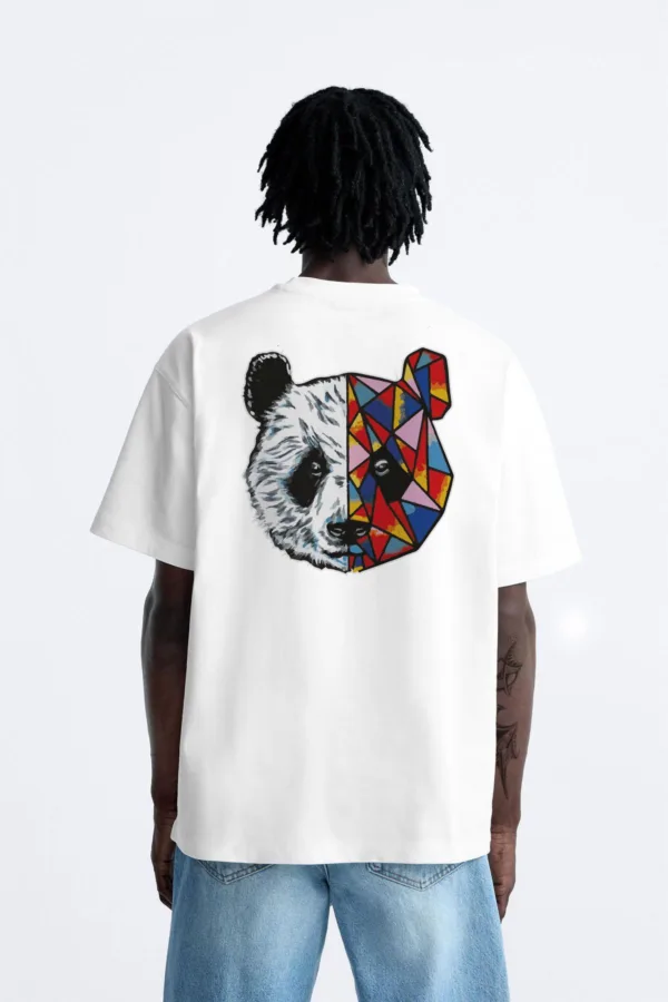 Stay True Tokyo Panda Tasarım Beyaz Oversize Tshirt - XL-alttext1