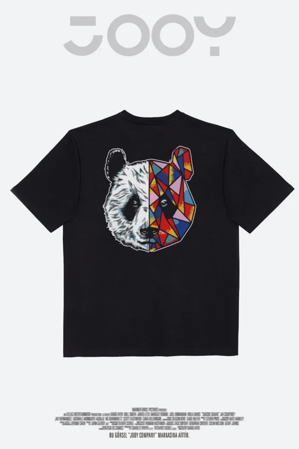 Stay True Tokyo Panda Tasarım Siyah Oversize Tshirt - XL-alttext3