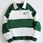 Still Willing Jooy Yeşil Parçalı Polo Yaka Fermuarlı 3 iplik Sweatshirt-alttext1