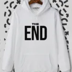 The End Baskılı Beyaz Kapüşonlu Sweatshirt - XL-alttext1
