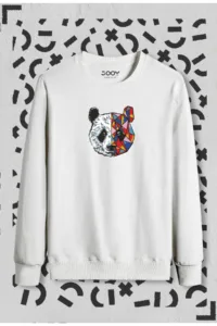 Tokyo Panda Baskılı Bisiklet Yaka Sweatshirt-alttext1