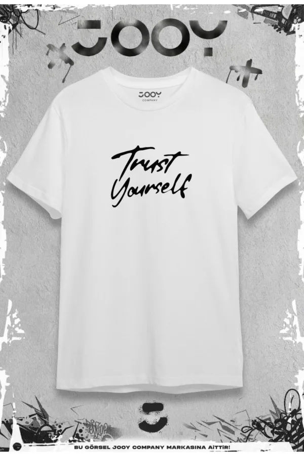 Trust Yourself Halı - Kilim Tasarım Beyaz Oversize Tshirt - M-alttext2