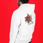 Unisex Beyaz Life Rose Sweatshirt Hoodie-alttext1