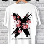 Unisex Beyaz X Flowers Oversize Tshirt - XL-alttext1