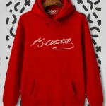 Unisex Kırmızı Gazi M.kemal Atatürk Imza Kapüşonlu Sweatshirt Hoodie - M-alttext1
