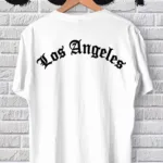 Unisex Los Angeles Yazılı Beyaz Oversize Tshirt - M-alttext1