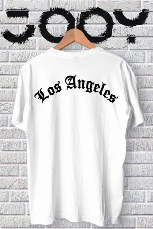 Unisex Los Angeles Yazılı Beyaz Oversize Tshirt