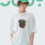 Unisex Para Baskılı Oversize Beyaz Tshirt - XL-alttext1