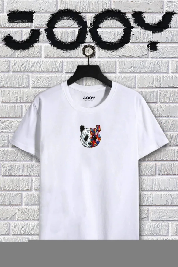 Unisex Sevgili Kombini Tokyo Panda Oversize Beyaz Tshirt 2'li Set-alttext5