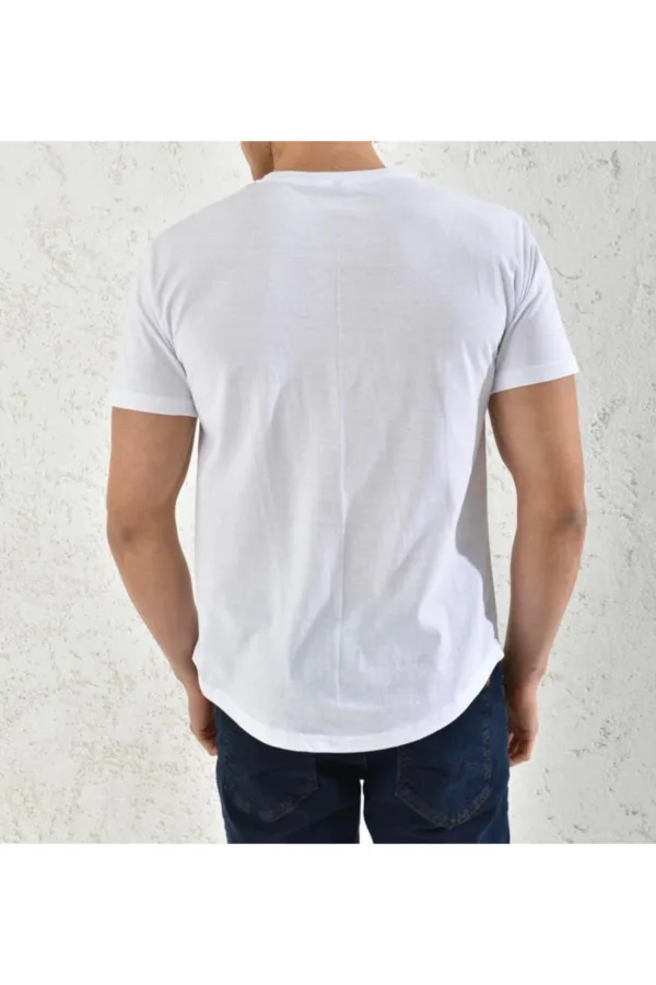 Unisex Siyah Beyaz Oval Kesim Tshirt 2'li Set - L-alttext4