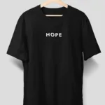 Unisex Siyah Hope Yazı Baskılı Oversize T-shirt - XL-alttext1