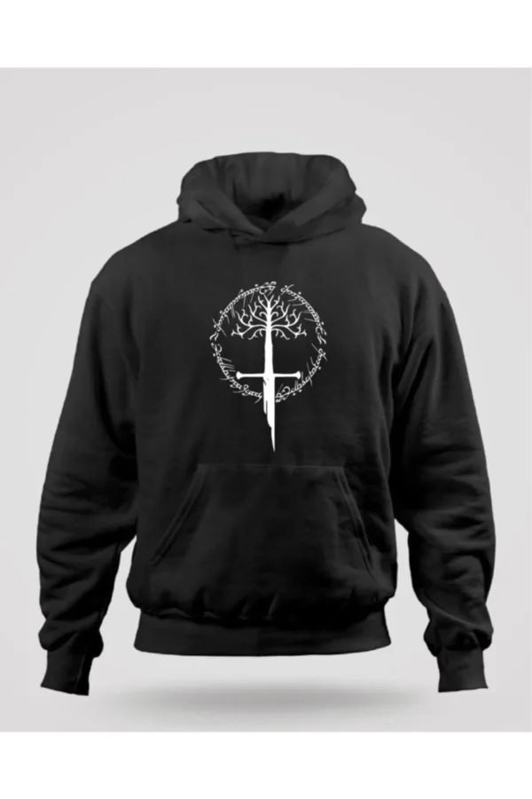 Unisex Siyah Yüzüklerin Efendisi Tasarım Sweatshirt - XL-alttext1
