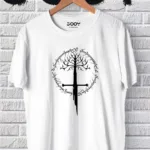 Unisex Yüzüklerin Efendisi Beyaz Oversize T-shirt - L-alttext1