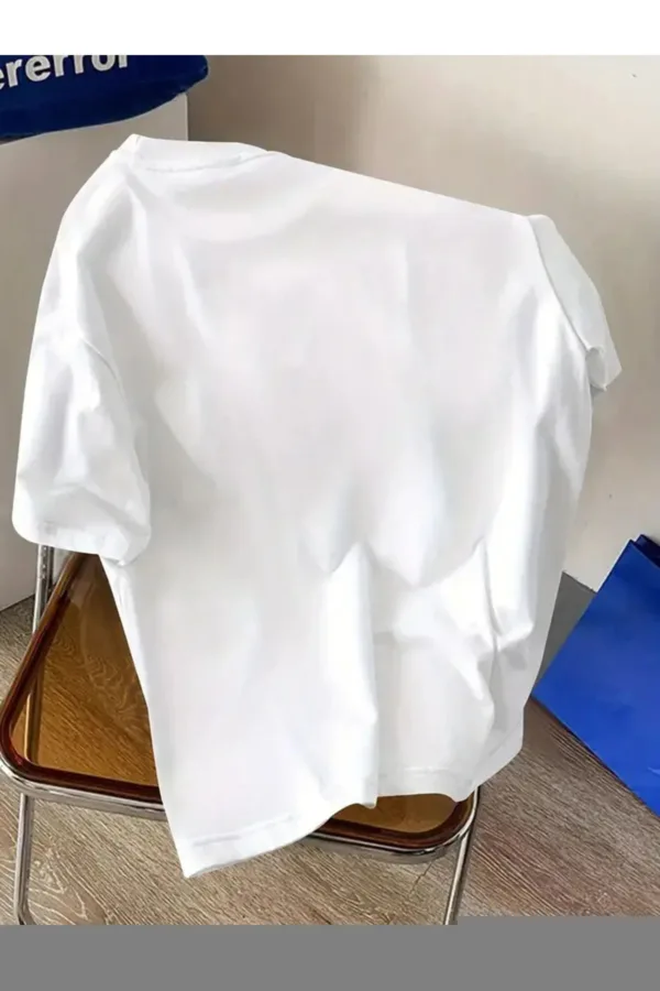 Utangaç Ayıcık Baskılı Beyaz Oversize T-Shirt - XL-alttext2