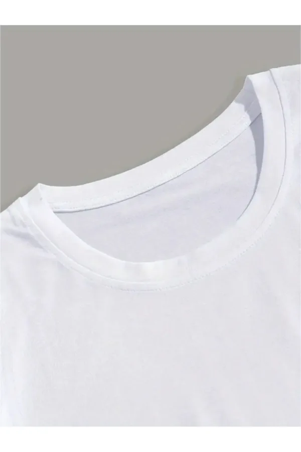 Utangaç Ayıcık Baskılı Beyaz Oversize T-Shirt - XL-alttext3