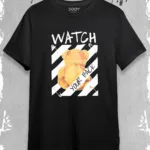 Watch Your Back Tasarım Siyah Oversize Tshirt - S-alttext1
