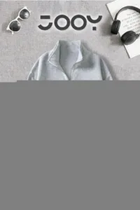 Yarım Fermuarlı Atatürk İmza Baskılı Gri Sweatshirt-alttext1