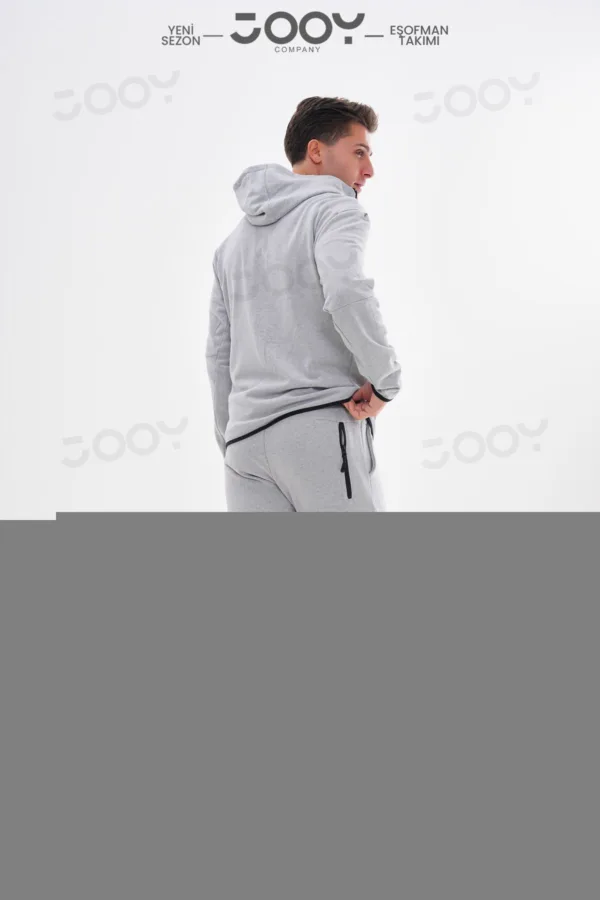 Yeni Sezon Tech Fleece Gri Erkek Spor Eşofman Takımı - Tshirt Hediyeli Ürün - XL-alttext6
