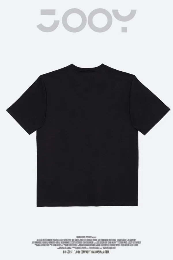 Yıldız Baskılı Siyah Oversize Tshirt - S-alttext4