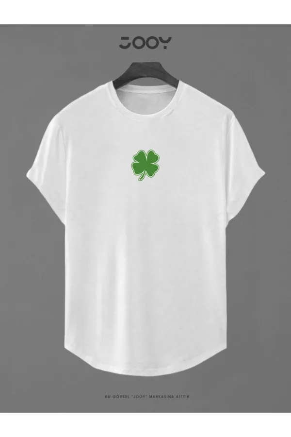 Yonca Baskılı Slim Fit Oval Kesim T-Shirt - XL-alttext1