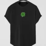 Yonca Baskılı Slim Fit Oval Kesim T-Shirt-alttext1