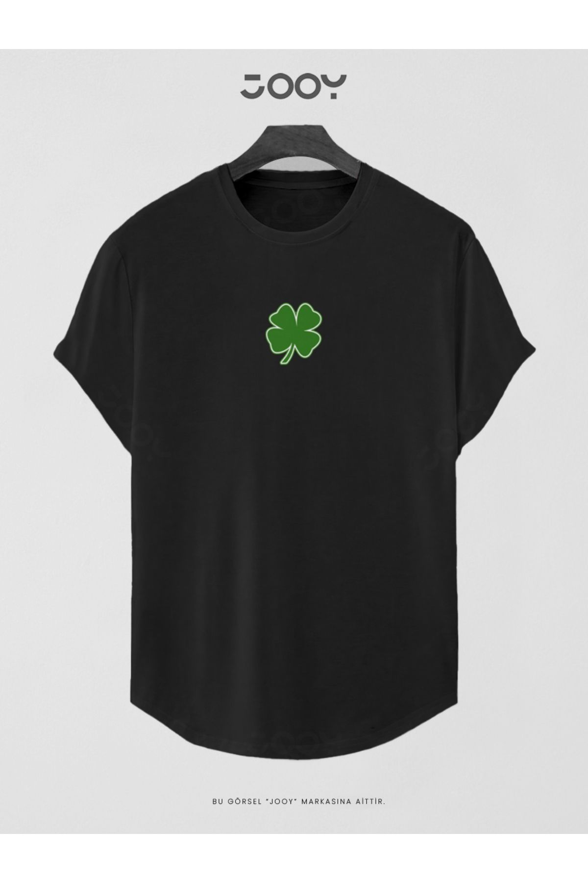 Yonca Baskılı Slim Fit Oval Kesim T-Shirt