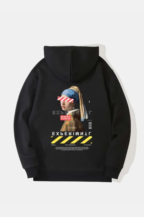 inci Küpeli Kız Tasarım Kapüşonlu Sweatshirt Hoodie
