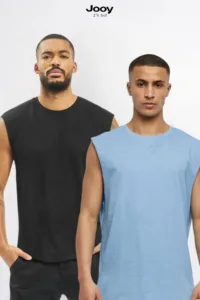 2'li Kampanyalı Set Erkek Antrenman Sporcu Atleti Oversize Kolsuz T-Shirt-alttext1