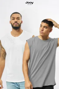 2'li Kampanyalı Set Erkek Antrenman Sporcu Atleti Oversize Kolsuz T-Shirt-alttext1