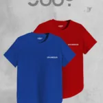 Los Angeles Baskılı Slim Fit Oval Kesim Tshirt 2'li Set - 2XL-alttext1